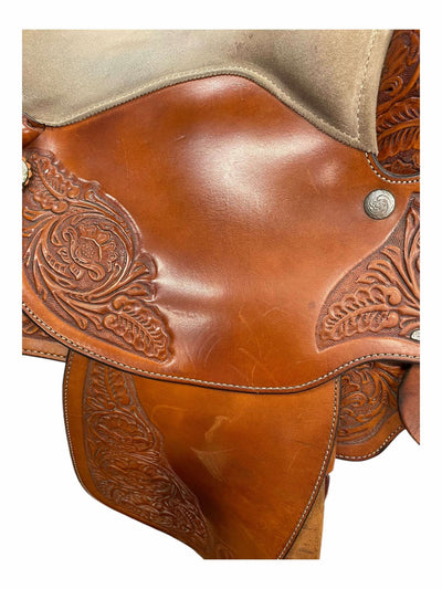 Circle Y Equitation Saddle/Girth - Brown - 15" / Approx 6.5" Gullet - USED