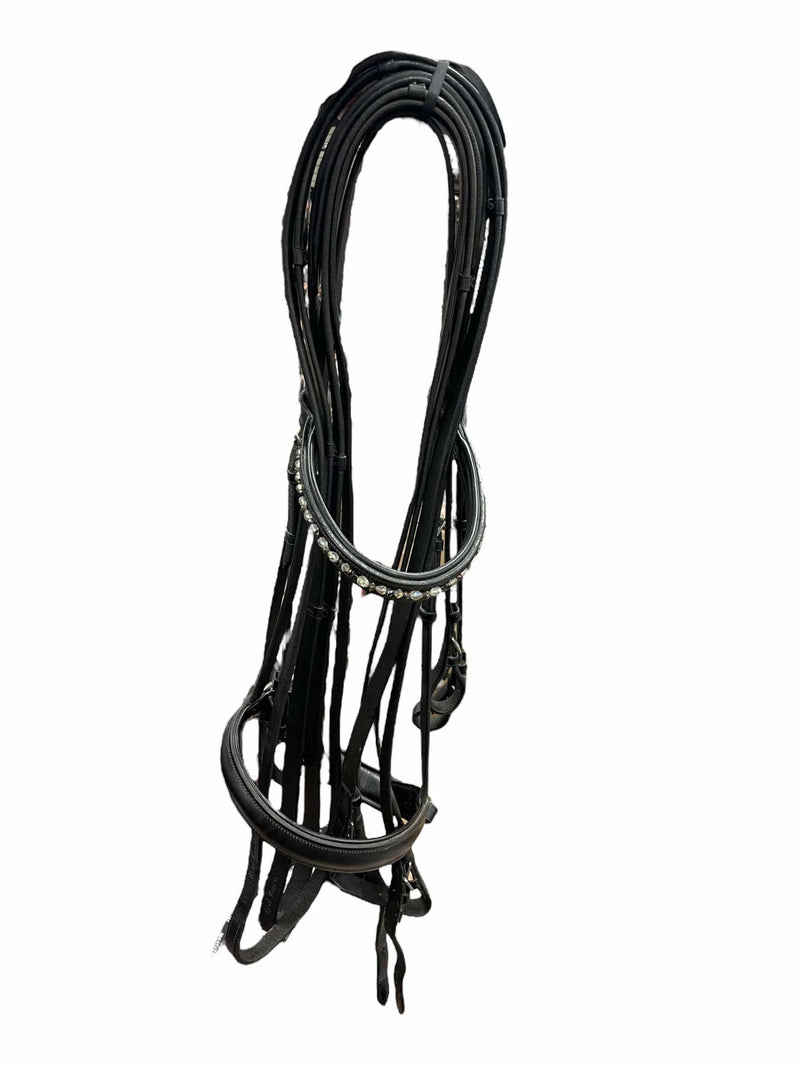 Red Barn Double Bridle - Black - F/S - USED