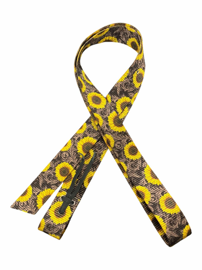 Western Tie Strap - Sunflowers - 52" - USED