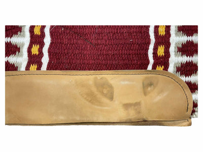 Impact Gel Western Pad - Maroon/White/Yellow - 34" x 18" - USED