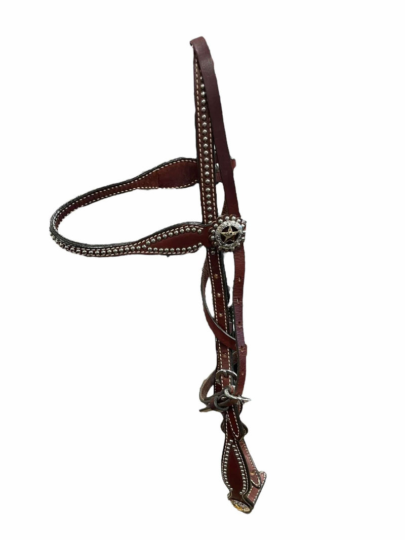 Weaver Texas Star Headstall - Chestnut - Est. F/S - USED