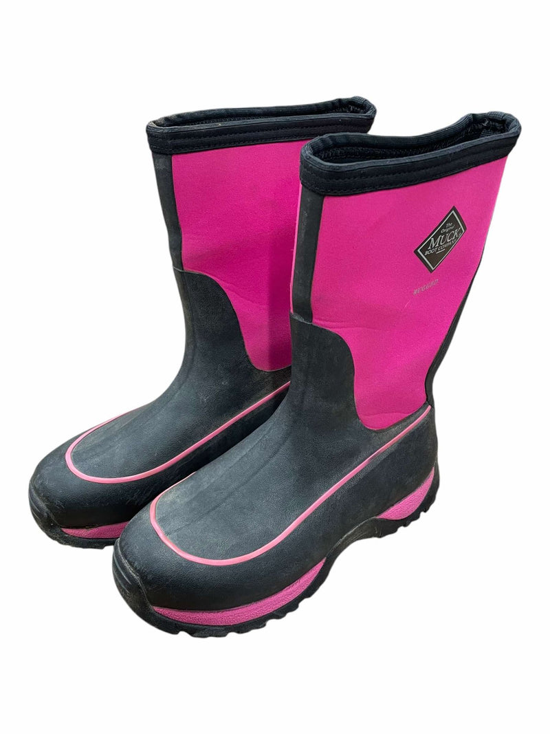 Rugged Muck Boots - Pink/Black - Kids 7 - USED