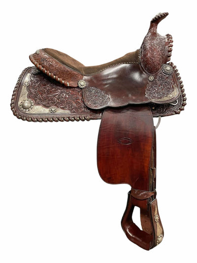 1979 McLelland's Pleasure Saddle - Cherry Wood - 17" / Approx 7" Gullet - USED