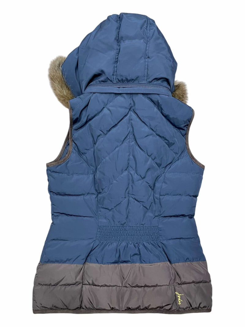 Joules Hooded Vest - Navy/Brown - Size 6 - USED