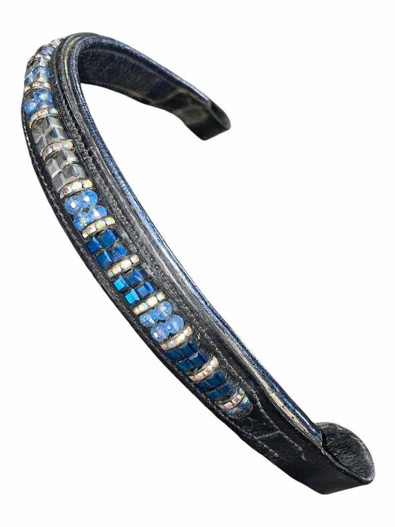 Bling Browband - Blue/Black - Est. F/S (17") - USED