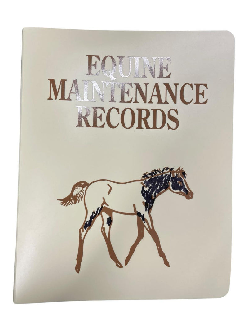 Equine Maintenance Records Book - Tan - USED