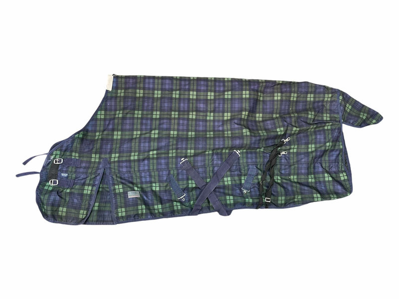 Dover T/O Blanket - Green/Navy Plaid - 82" 180G - USED