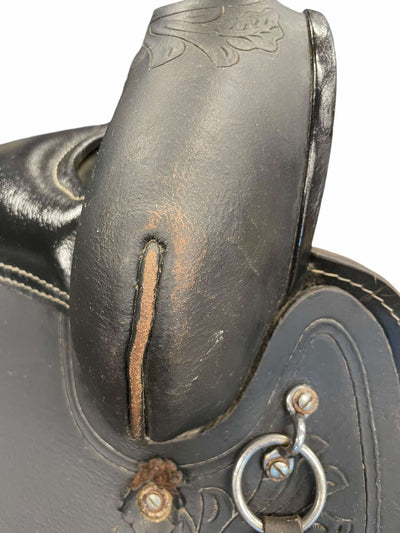 Unbranded Western Saddle - Black - 16.5" / 6.5" Gullet - USED