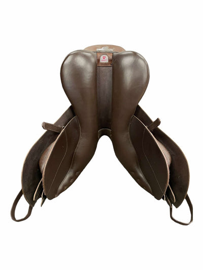 2021 Bates Caprilli CC Ext. Flap Saddle - Brown - 18" / Adj. Gullet - USED