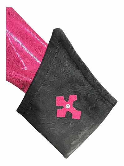 Western Show Shirt/Vest Combo - Pink/Black - Est. Youth S - USED