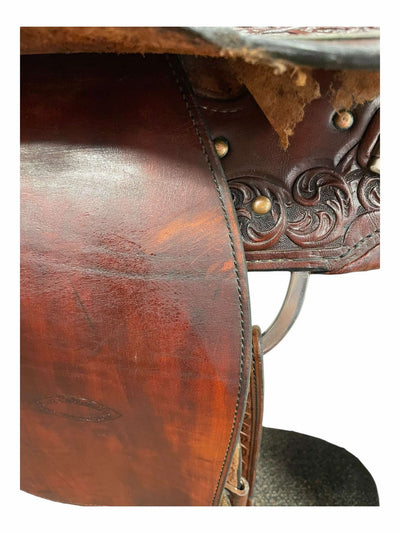 1979 McLelland's Pleasure Saddle - Cherry Wood - 17" / Approx 7" Gullet - USED