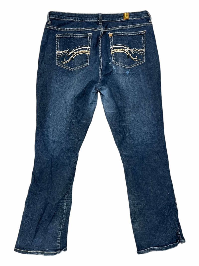 Wrangler Aura Jeans - Blue Denim - 18 Average - USED