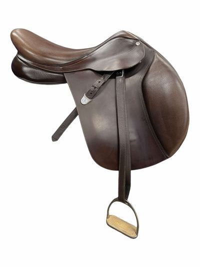 2021 Bates Caprilli CC Ext. Flap Saddle - Brown - 18" / Adj. Gullet - USED