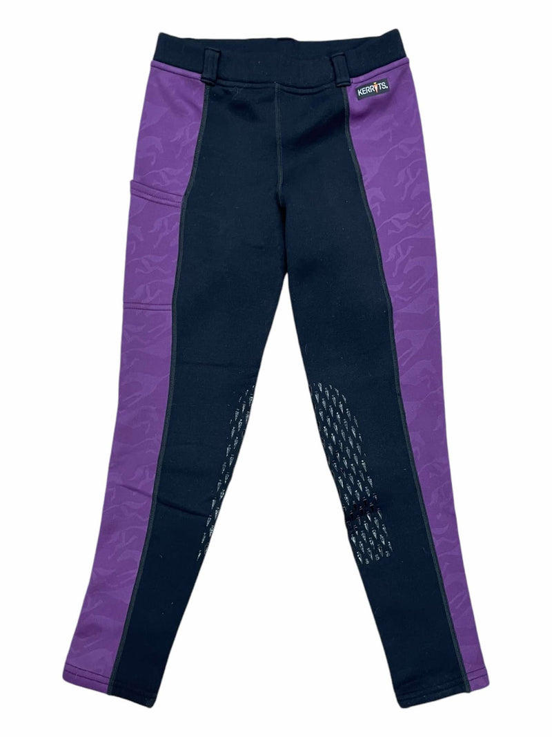 Kerrits Winter KP Tight - Purple/Black - Youth L - USED