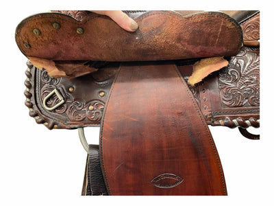 1979 McLelland's Pleasure Saddle - Cherry Wood - 17" / Approx 7" Gullet - USED