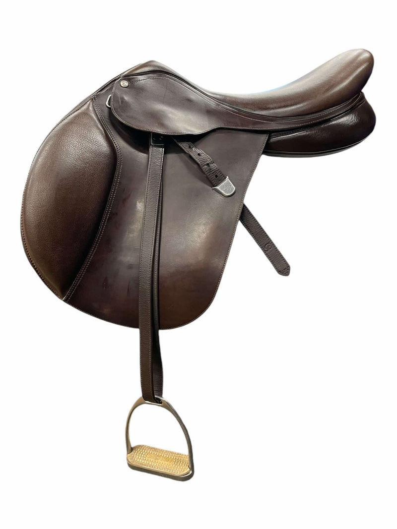 2021 Bates Caprilli CC Ext. Flap Saddle - Brown - 18" / Adj. Gullet - USED