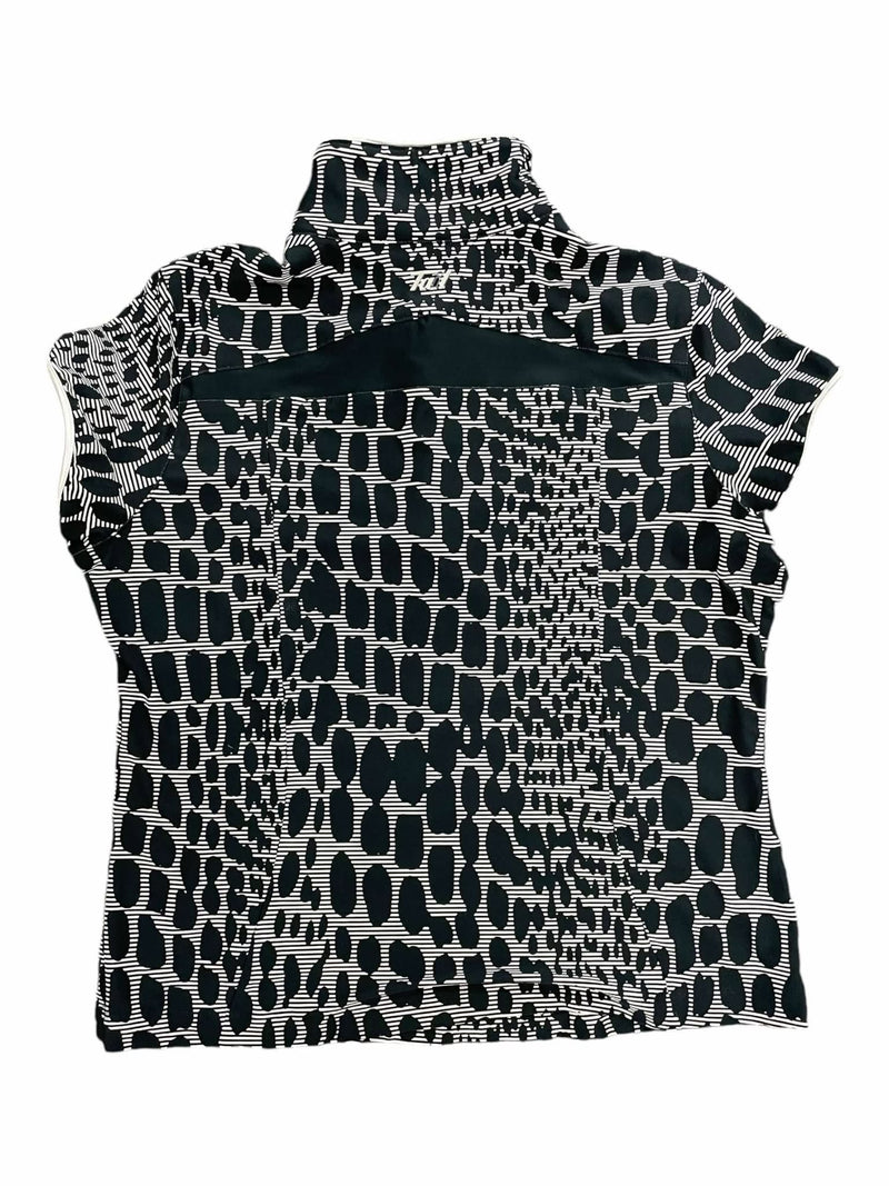 Tail SS 1/4 Zip - Black/White Animal Print - L - USED