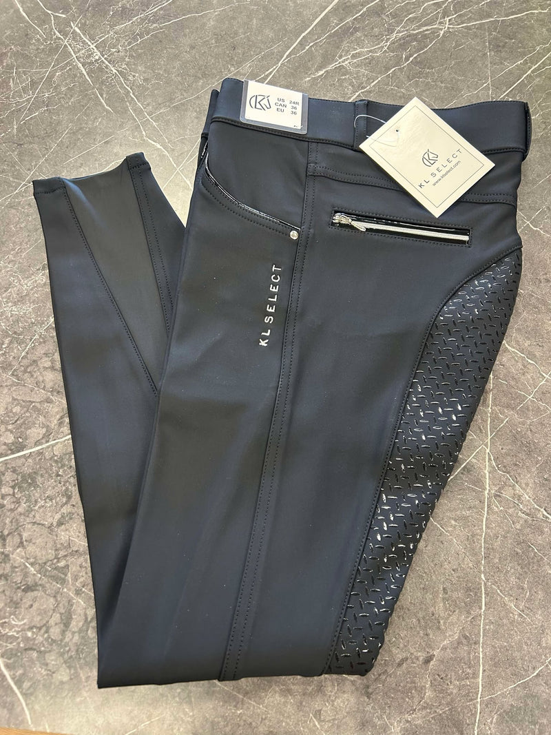 KL Select Gabrielle Full Seat Breeches -Black Patent