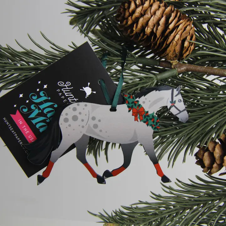 Dapple Grey Pony - Horse Ornament Equestrian Holiday Gift