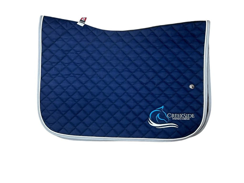 Ogilvy Saddle Pad w/ Barn Logo - Navy/white/silver - USED