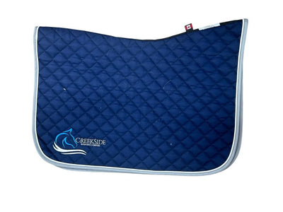 Ogilvy Saddle Pad w/ Barn Logo - Navy/white/silver - USED