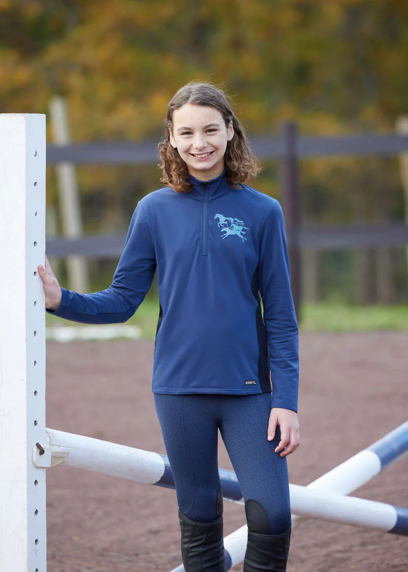 Kerrits Kids In Stride Quarter Zip Fleece Tech Top