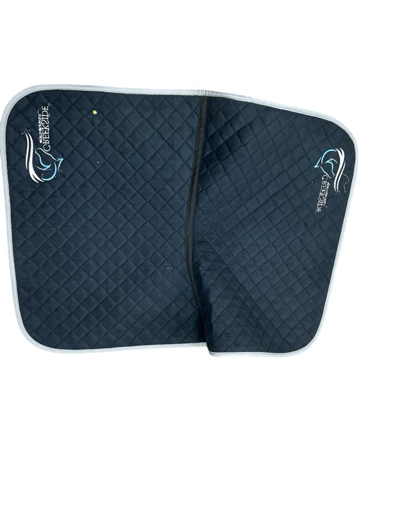 Ogilvy Saddle Pad w/ Barn Logo - Navy/white/silver - USED