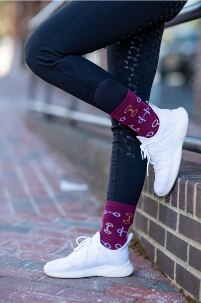 Awst Int'l Ladies "Lila" Snaffle Bits Crew Socks