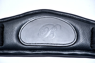 Bridleberry Contoured Shaped Leather Dressage Girth w/ Performance Gel & Memory Foam