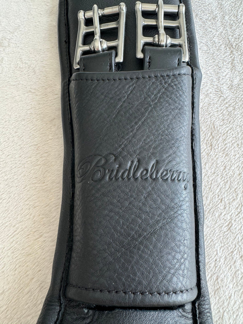 Bridleberry Contoured Shaped Leather Dressage Girth w/ Performance Gel & Memory Foam