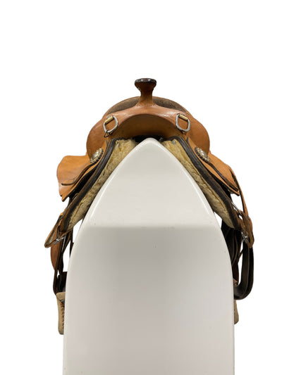 King Series Western Training Saddle - 15" seat/5.5" tree - brown - USED