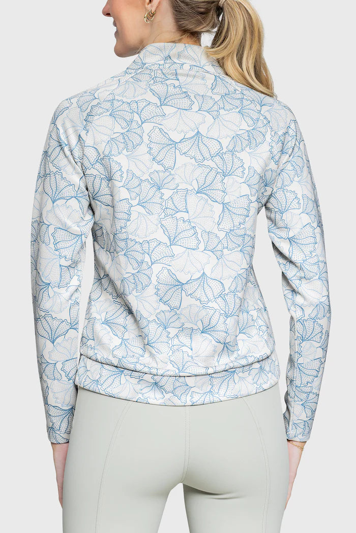 Kastel LS Scuba Pullover Chambray Blue Poppies