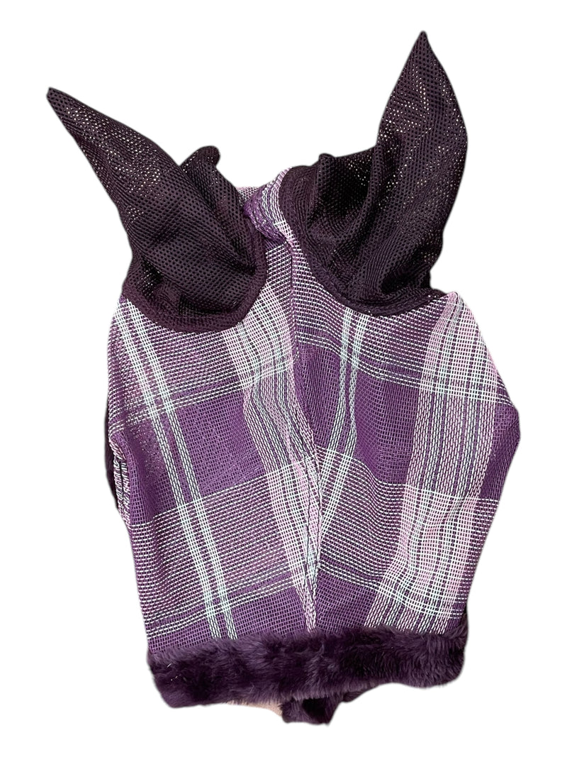 Kensington Fly Mask - Purple Plaid - M - USED