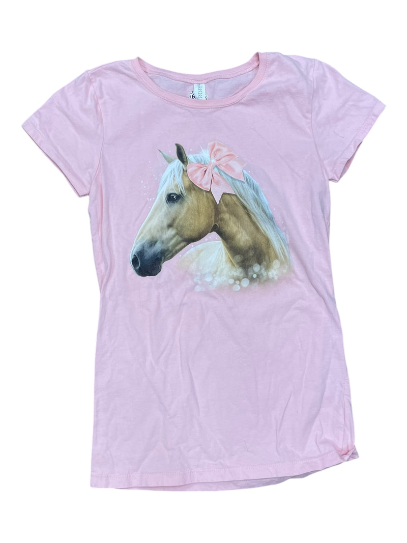 Horse Tee - Light Pink - Youth XL (14/16) - USED