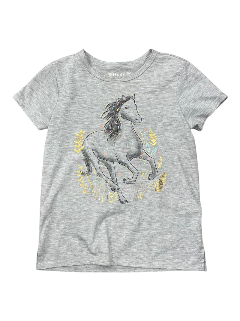 Horse Tee - Grey/Multicolor - Youth 10 - USED