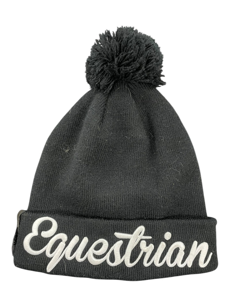 Horze Equestrian Winter Hat - Black/White - One Size - USED