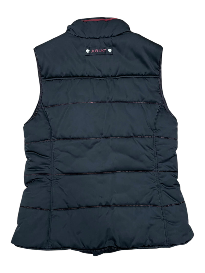 Ariat Puffer Vest - Black/Red - M - USED