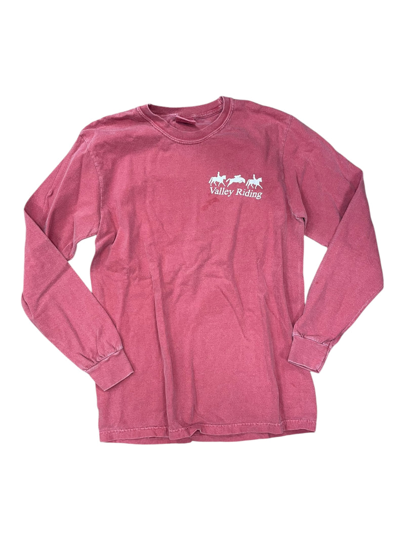 Valley Riding LS Tee - Pink - S - USED