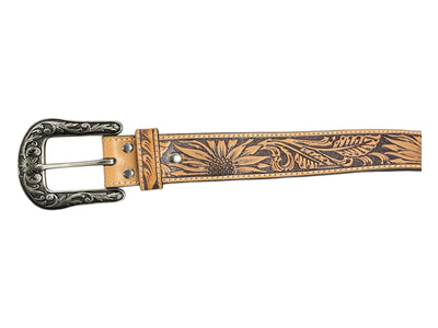 Nocona Tooled Belt - Brown - M - USED