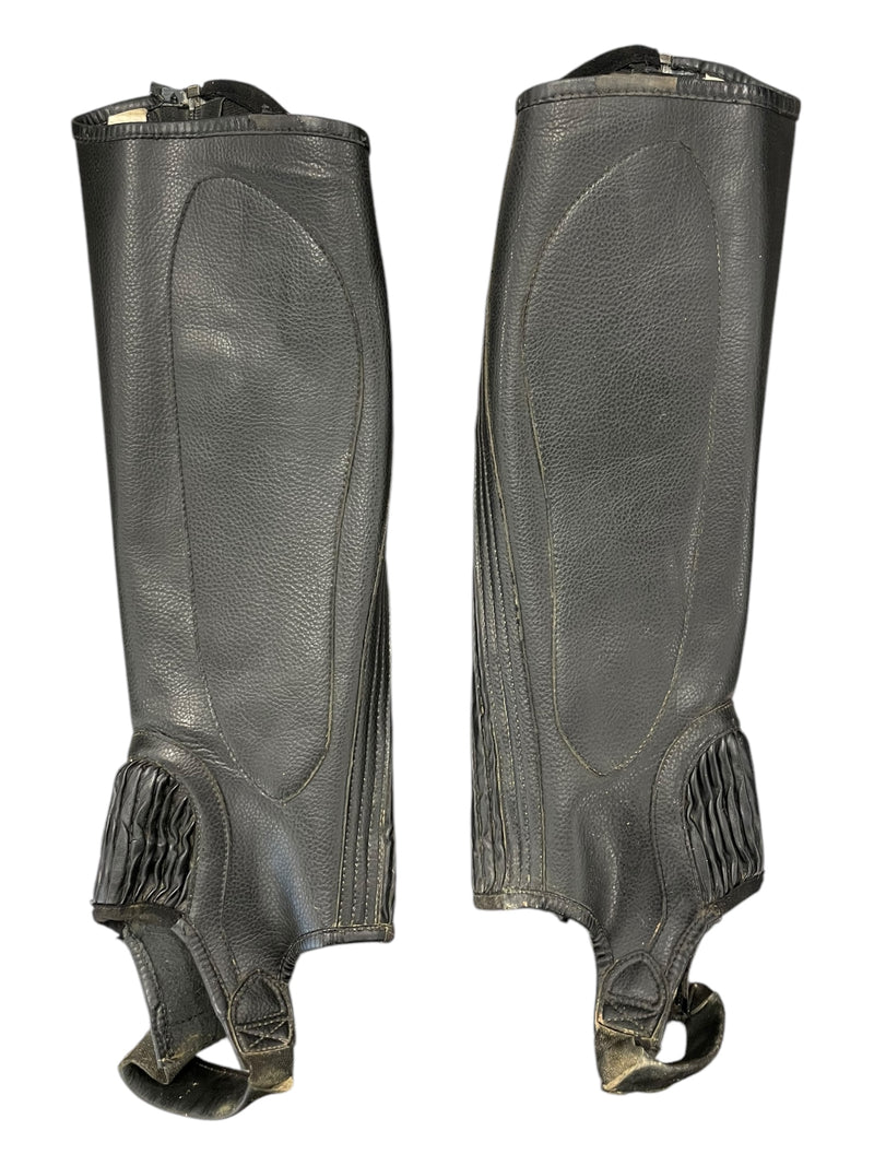 Ovation Leather Half Chaps - Black - TS - USED