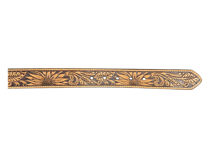 Nocona Tooled Belt - Brown - M - USED