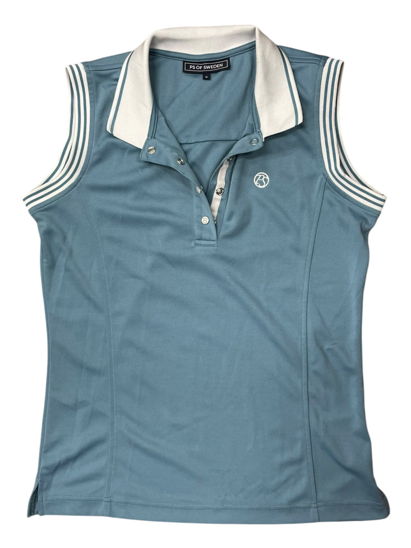 PS Of Sweden Minna Sleeveless Polo - Aqua - M - USED