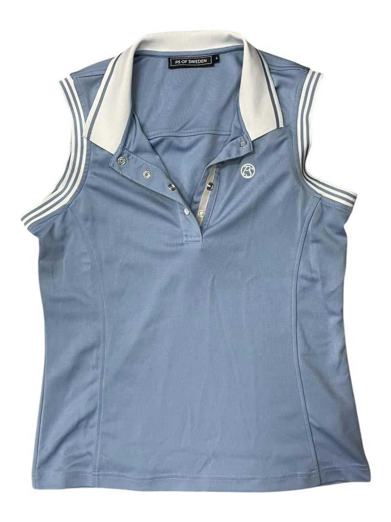 PS Of Sweden Minna Sleeveless Polo - Light Blue - M - USED