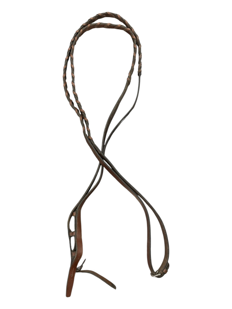 Unbranded Leather Braided Reins - Brown - F/S - USED