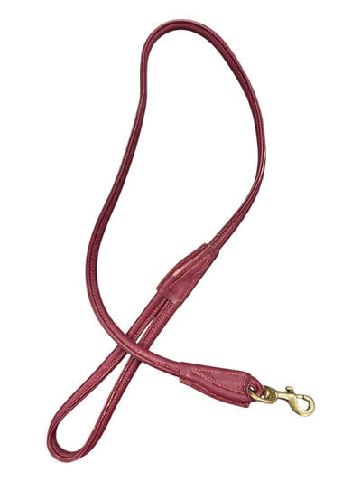 Rolled Leather Dog Lead - Fuchsia - 50" - USED