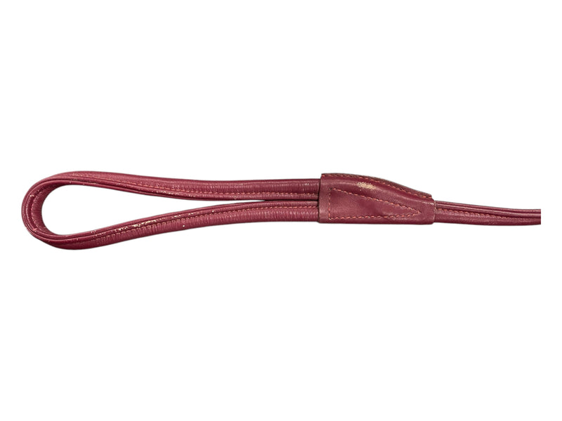 Rolled Leather Dog Lead - Fuchsia - 50" - USED