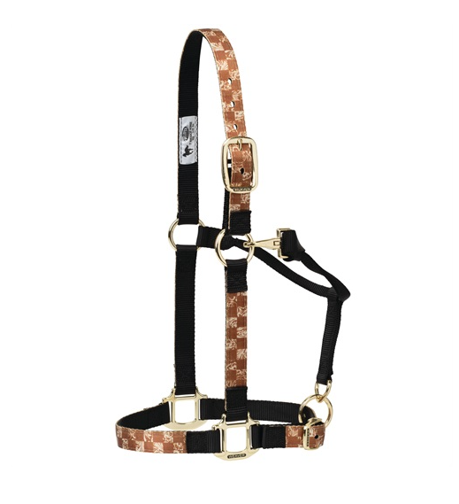 Weaver Adjustable Patterned Halter - Tooled Checkerboard