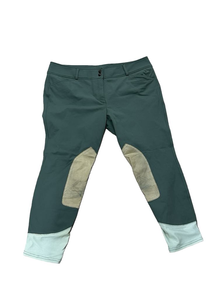 RJ Classics Gulf Knee Patch Breeches - Olive Green- 36R - USED