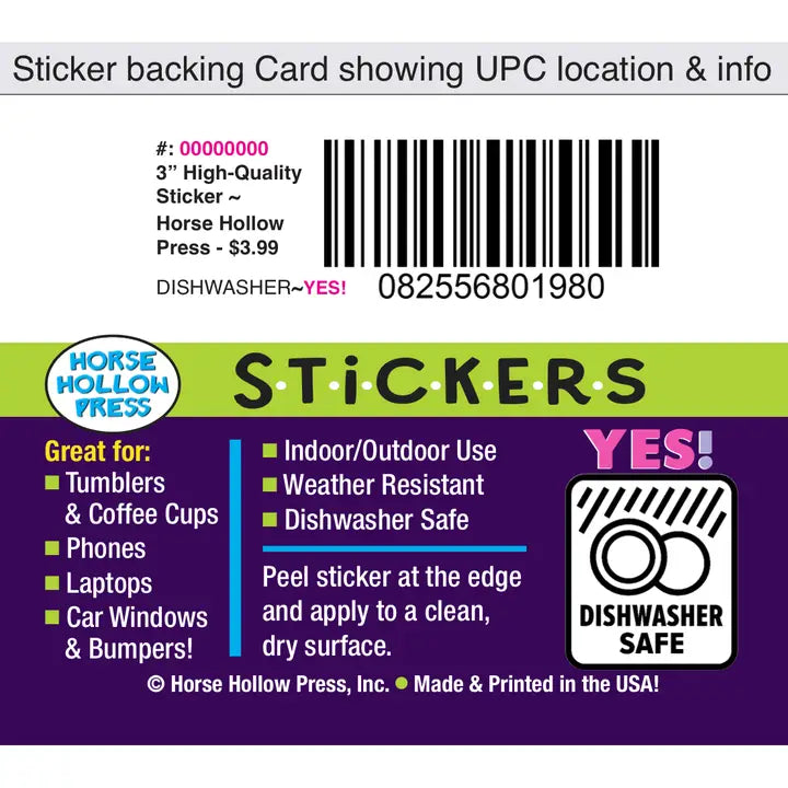 Horse Hollow Press Waterproof Stickers