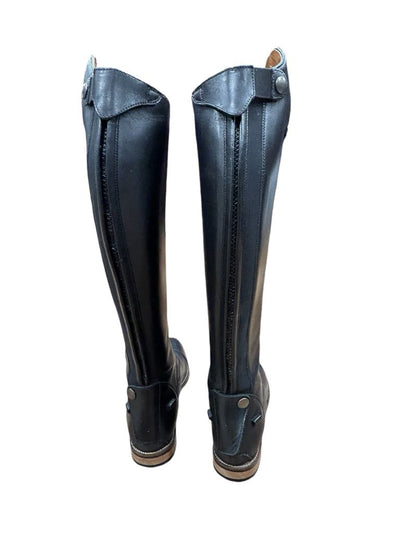 Premier Equine Maurizia Ladies Lace Front Tall Leather Riding Boots - Black - 38/Wide - USED